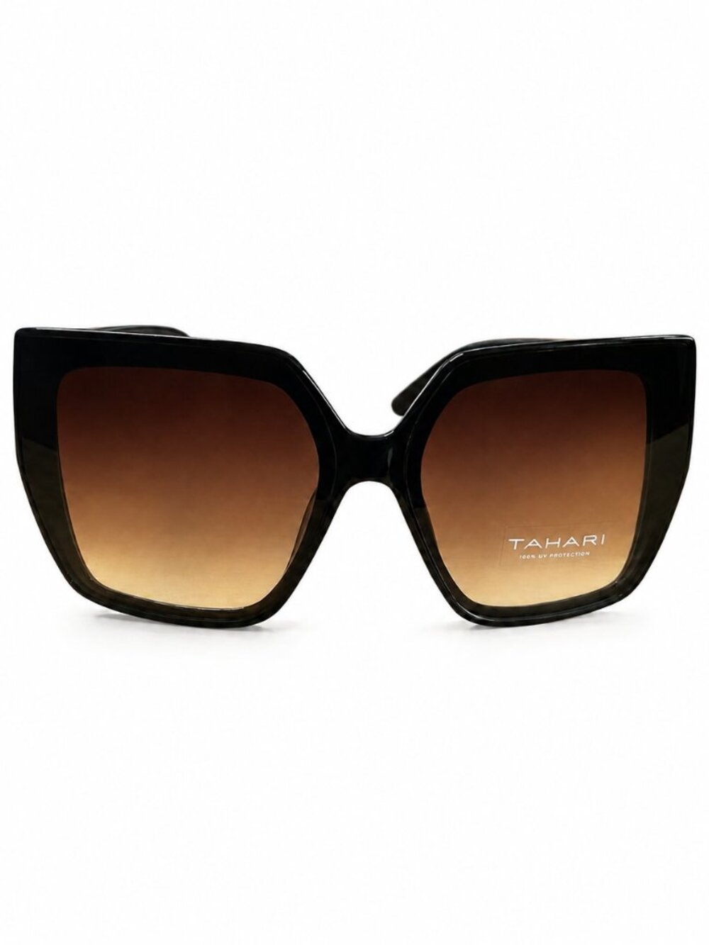 Tahari TH904-OX Black Oversized Square Sunglasses NWT